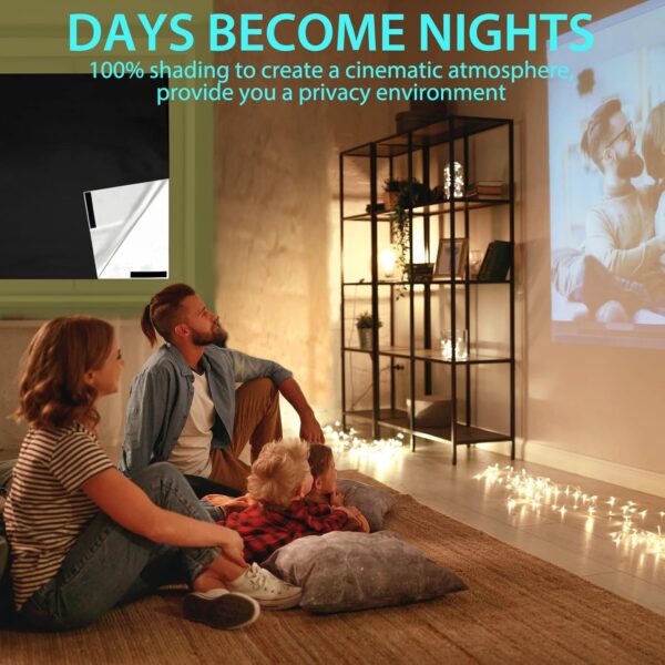 100% Portable Blackout Curtains - (157" x 59") Blackout Shades Cut to Size, Black Out Blinds for Window with Strong Hook & Loop Tabs, Travel Temporary Blackout Blinds for Nursery, Bedroom & Car - Image 7