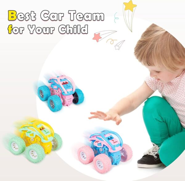 LODBY Car Toys for 2 3 4 Year Old Girls Gifts, Pull Back Cars Toys for Toddler Age 2-6, Monster Trucks for Kids Boys Toys Age 2-6 Year Old Girl Birthday Gifts - Image 7