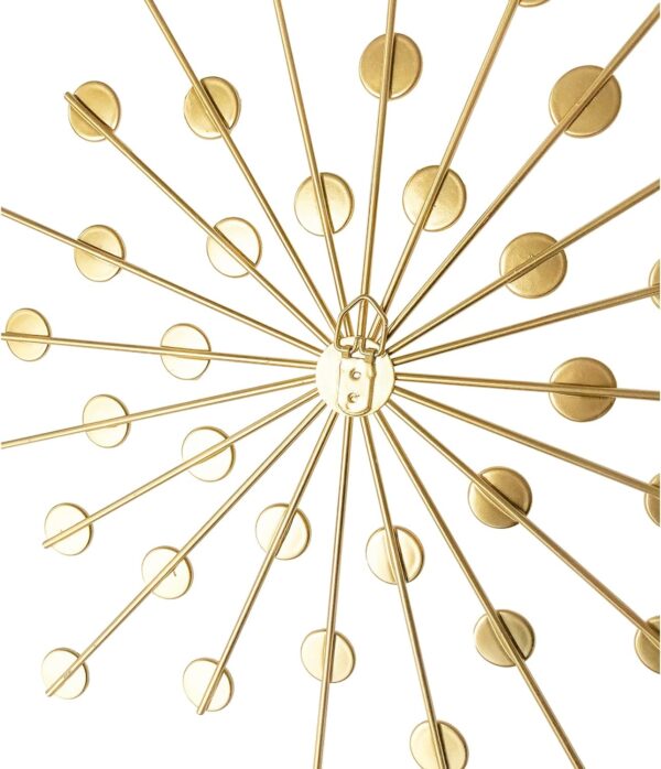 ZEXUIRU 3 Set Gold Metal Jeweled Wall Art Bling Crystal Home Décor Star Sun Rhinestone Wall Hanging Diamond Accents - Image 7