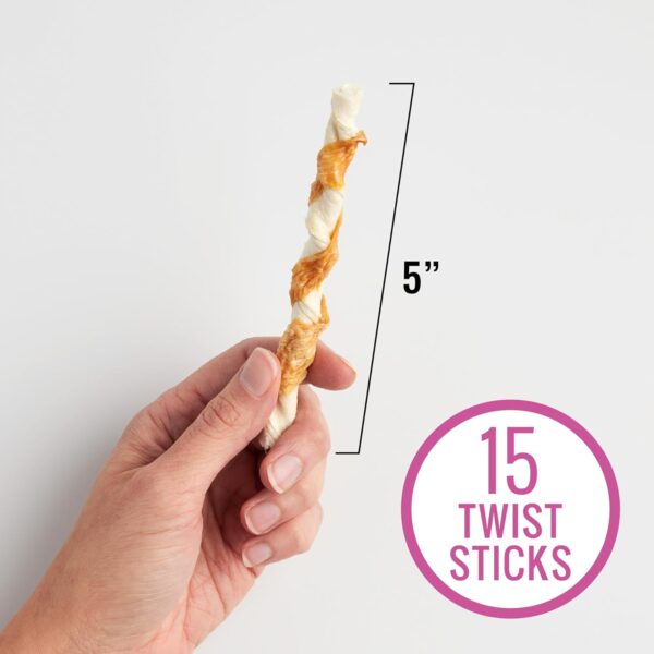 Good 'n' Fit Twist Sticks Made with Real Lamb, 15 Count, Treat Your Dog to Long-Lasting and Highly Digestible Rawhide Chews - Image 3