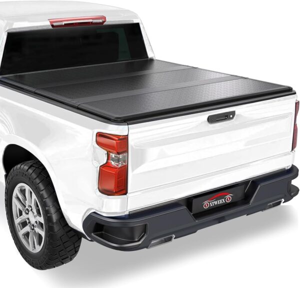 Hard Tri-fold Truck Bed Tonneau Cover Compatible with 5.8 FT 2007-2024 Chevy Silverado/GMC Sierra 1500 5.8 FT (68") Bed