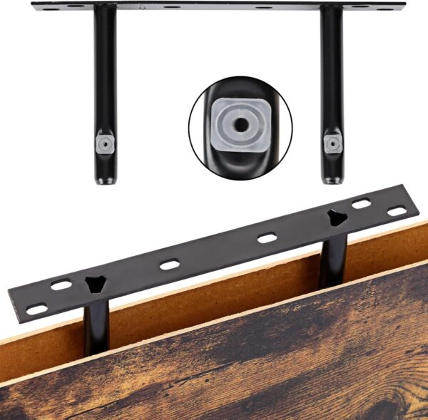 Fixwal 15.8in Floating Shelves, Rustic Wood Finish Wall Shelves Set of 4, Shelves for Wall Decor, with Invisible Brackets for Bathroom, Living Room,Bedroom and Kitchen(Rustic Brown) - Image 4