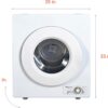 Magic Chef Compact Laundry Dryer Machine, Small Portable Dryer, Vented, 2.6 Cubic Feet, White - Image 3