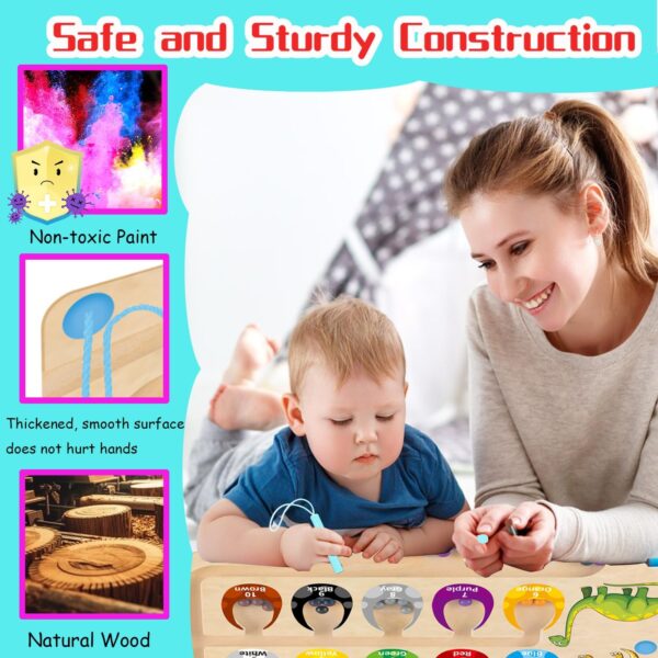 HONGID Dinosaur Toys,Magnetic Color and Number Maze, Montessori Toys for 2 3 4 5 Year Old,Learning Educational Sensory Toys for Toddlers and Kids Boys Girls,Christmas Stocking Stuffers for Kids - Image 4