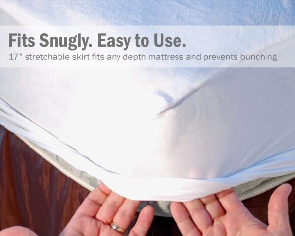 Waterproof Mattress Cover (Twin XL), Perfect Hospital Bed Protector, 4 Layer Protection, Super Soft, Fitted, Machine Washable, Vinyl Free, 39"x80" - Image 4