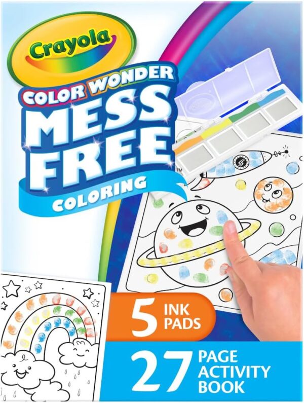 Crayola Color Wonder Mess Free Fingerprint Ink Painting Activity Set, Finger Painting Alternative, Toddler Coloring, Gift, 3+ - Image 2