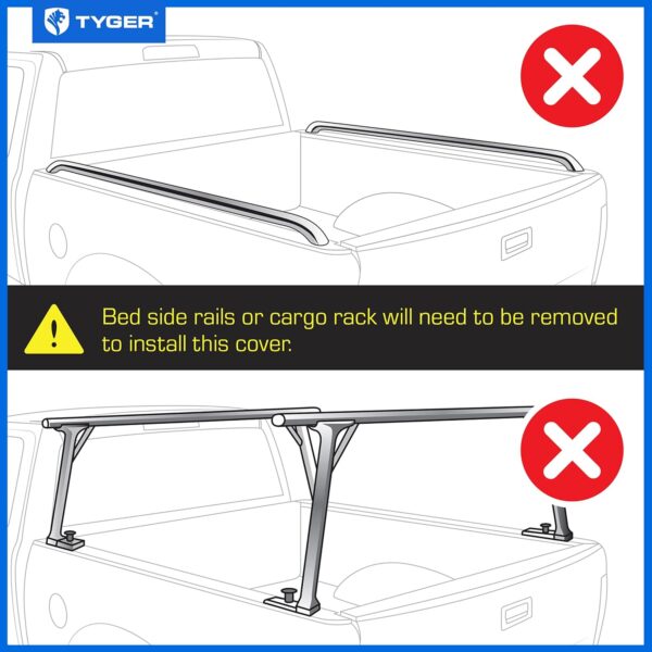 Tyger Auto T1 Soft Roll-up Truck Bed Tonneau Cover Compatible with 2019-2024 Chevy Silverado GMC Sierra 1500 (Not Fit 19 LD; 19-24 Classic) | 5'10" (70") Bed | TG-BC1C9053 - Image 5