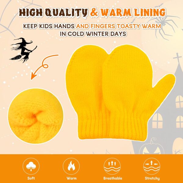 Century Star Toddler Mittens Thick Knit Kids Winter Gloves Warm Toddler Winter Gloves for Baby Girls Boys Magic Gloves - Image 3