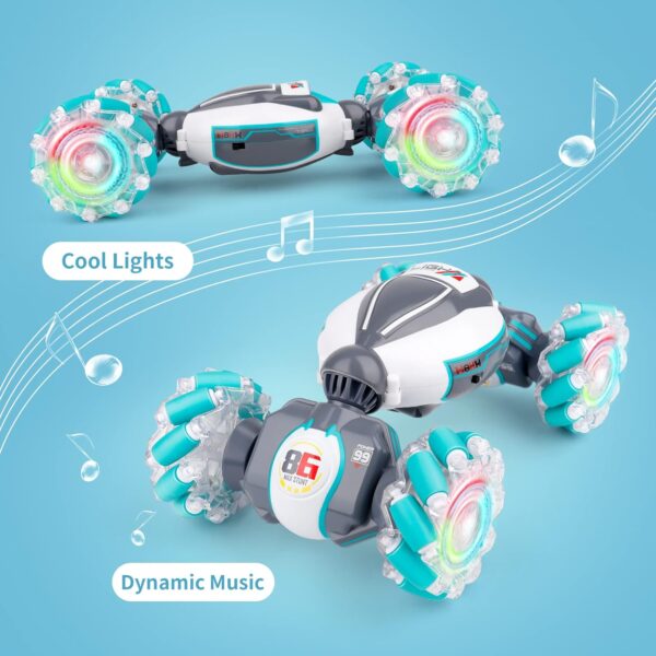 Gesture Sensing RC Stunt Car Toys for 6-12 yr Boys&Girls - Best Birthday Gifts for Kids, 2.4Ghz H&Controlled Remote Control Twist Cars, PREPOP 4WD Transform Off Road for Rotating - Image 2