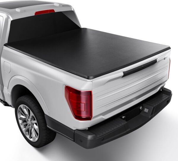 Soft Roll Up Truck Bed Cover Compatible with 2015-2020 Ford F-150 | Styleside 5.5' Bed Black
