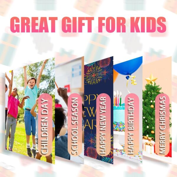 2024 New Mini Karaoke Machine for Kids & Adults, 2 Wireless Mics, LED Colortul Lights, Portable Outdoor Bluetooth Speaker, Toys Birthday Gifts for Boys & Girls Ages 3-12 (Rose Red) - Image 2