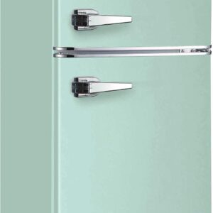 Frigidaire EFR840-MINT EFR840 Retro Mini Fridge with Freezer & Side Bottle Opener-Small 2 Door Refrigerator for Office Bar or College Dorm Room-3.2 Cu Ft – 19”"D x 20.5"W x 33.5"H (Mint)
