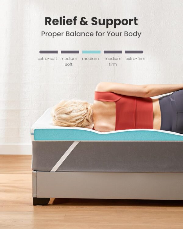 Dreamsmith 3 Inch Memory Foam Mattress Topper Full, Cooling Gel-Infused Bed Topper for Back Pain with Removable Soft Cover, CertiPUR-US Certified, Full - Image 2
