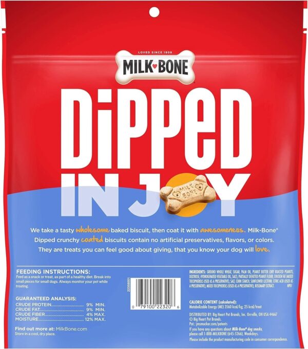 Milk-Bone Dipped Dog Treat Biscuits Baked with Real Peanut Butter, 32 Ounce (Pack of 2) - Image 4