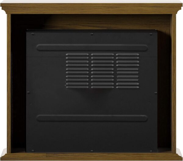 duraflame® Wall Mantel with Infrared Quartz Electric Fireplace and Crackling Sound, Burnished Walnut - Image 4