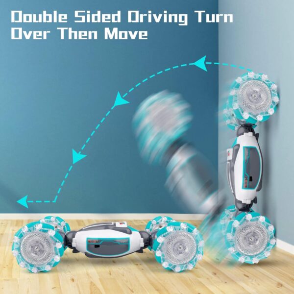 Gesture Sensing RC Stunt Car Toys for 6-12 yr Boys&Girls - Best Birthday Gifts for Kids, 2.4Ghz H&Controlled Remote Control Twist Cars, PREPOP 4WD Transform Off Road for Rotating - Image 3