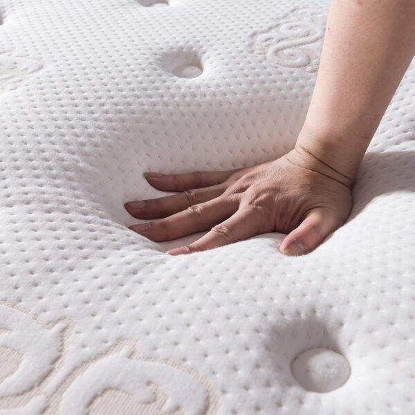 King Mattress 11.4 Inches Pillow Top Pocket Spring Hybrid Mattress, Memory Foam Innerspring Firm Mattress -Bed in a Bag King Mattress - Image 4