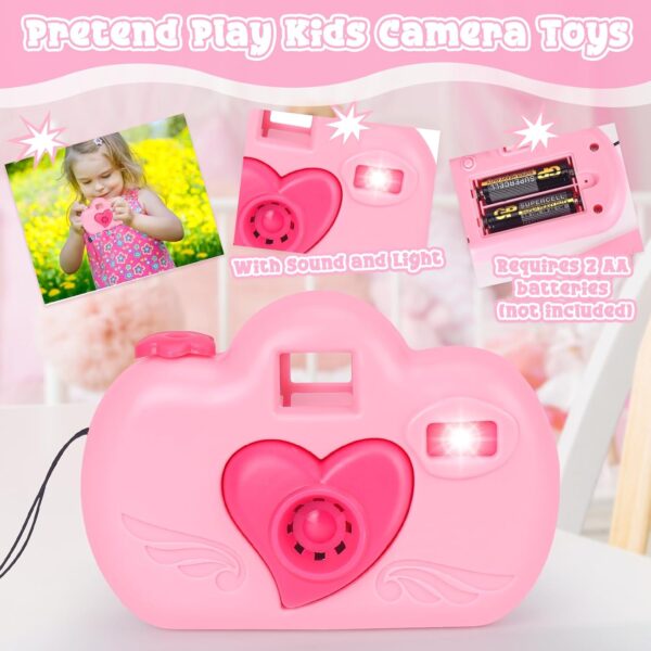 Play Purse for Little Girls, 35PCS Toddler Purse with Pretend Makeup for Toddlers, Princess Toys Includes Handbag, Phone, Wallet, Camera, Keys, Kids Purse Birthday Gift for Girls Age 3 4 5 6+ - Image 3
