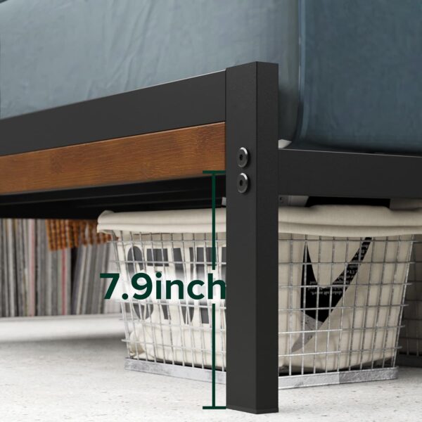 Zinus Kai Bamboo and Metal Platform Bed Frame with Headboard, No Box Spring Needed, Easy Assembly, Twin - Image 4