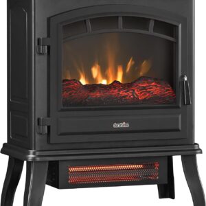 duraflame® Infrared Quartz Electric Fireplace Stove Heater, Black