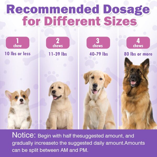 Hemp Calming Chews for Dogs 200pc Dog Calming Treat and Bites with Hemp Oil - Anxiety and Stress Relief Treats for Dogs Puppy Melatonin Sleep Aid Calm Dog with Noise,Thunder,Barking,Separation,Chewing - Image 7