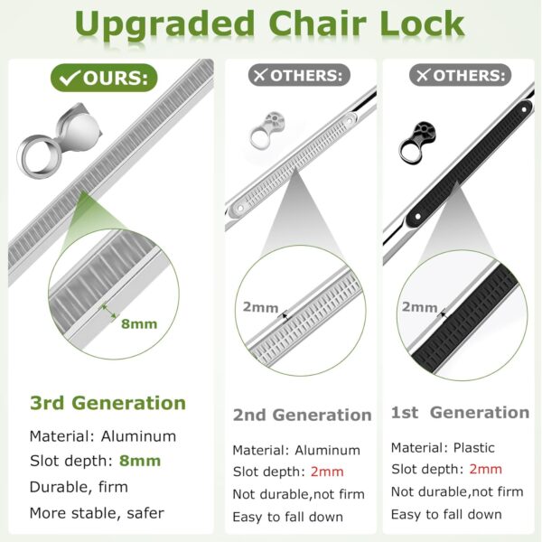 Suteck Zero Gravity Chair, Reclining Camping Lounge Chair w/Removable Cushion, Upgraded Lock and Cup Holder, Reclining Patio Chairs Folding Recliner for Indoor and Outdoor - Image 6