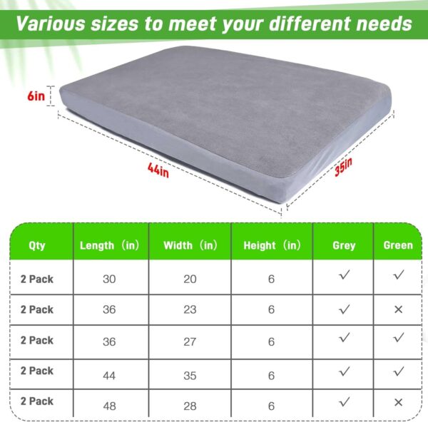 Dog Bed Covers Replacement Waterproof for Dog Bedding Washable Grey 2 Pack 35" x 44" XL - Image 6