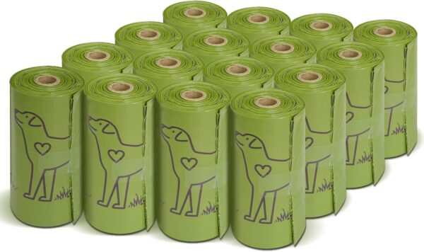 240 Count 13” x 9” Dog Poop Bags Rolls, Leakproof Strong & Sturdy Poop Bags for Dogs, Dog Bags for Poop, Doggie Cat Poop Bags Cats Litter, Waste Bags Poppy Trash Bags for Doggy Pets
