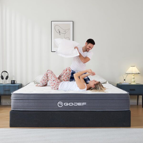 Full Size Mattress, 12 Inch Full Mattress, Hybrid Mattress in a Box with Independent Spring, Soft and Comfortable, Pressure Relief, CertiPUR-US Certified, Plush - Image 2