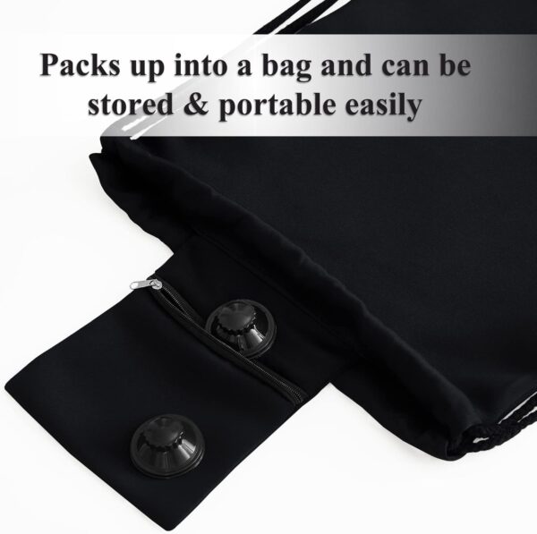 StangH Portable Blackout Blind Curtains for Kitchen/Car Curtains, Temporary Suckers Thermal Insulated Privacy Protect Window Shades Liners for Living Room, Solid Black, W35 x L64, 1 Panel - Image 6