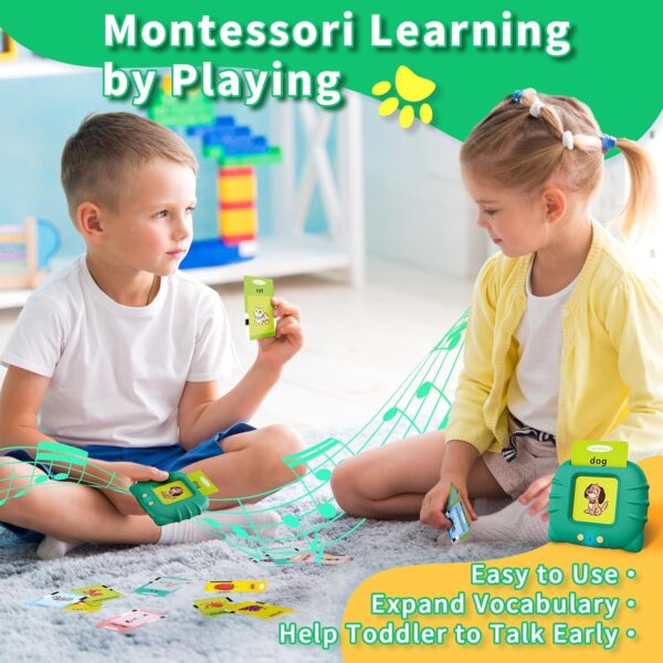 Toddler Toys Talking Flash Cards for 1 2 3 4 5 6 Year Old Boys and Girls, Autism Sensory Toys for Autistic Children, Learning Educational Montessori Speech Therapy 248 Sight Words Kids Gifts - Image 4