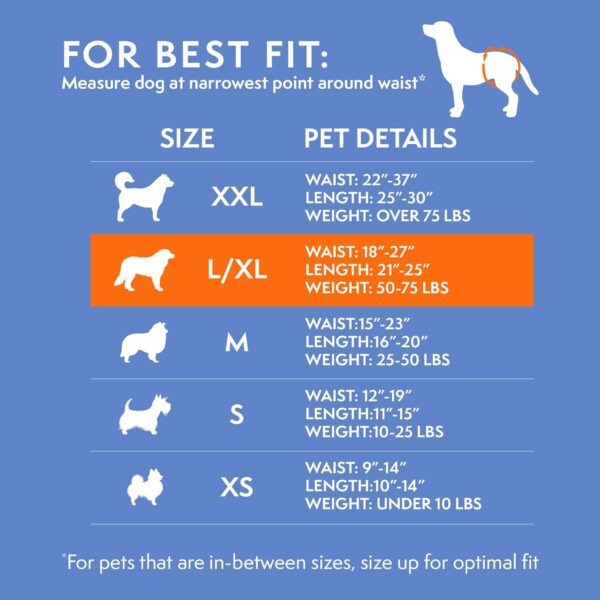 Simple Solution Disposable Dog Diapers for Female Dogs, True Fit, Absorbent, Leak Proof with Wetness Indicator, XL Puppy & Doggie Period Pad and Pee Diaper, For Large Pets, 18-27 Inch Waist, 30 Count - Image 7