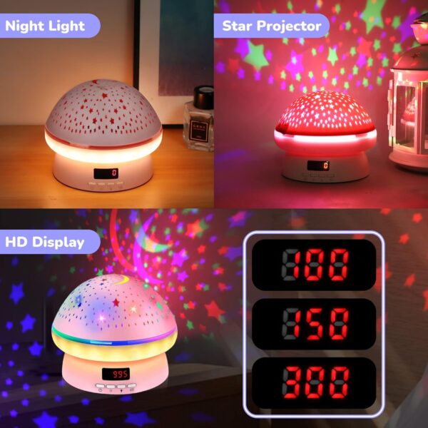 MINGKIDS Toys for 3-8 Year Old Girls Boys,Timer Rotation Star Night Light Projector Kids Twinkle Lights, 2-9 Year Olds Kids Chritsmas Birthday Gifts,Teen Toddler Stocking Stuffers for Kids - Image 4
