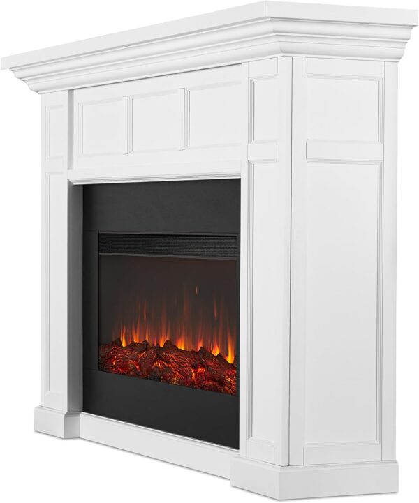 Real Flame Alcott 75” Electric Fireplace with Mantel for Living Room or Bedroom, Replaceable Fireplace Insert Heater, Realistic Log and Flame Effect, Remote Control, Timer - Image 6