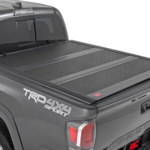 Rough Country Low Profile Truck Bed Cover, Hard Truck Tonneau Covers for Toyota Tacoma (2016-2023) - 5' Weather-Resistant Toyota Tacoma Bed Cover, Tacoma Bed Cover - 47420500B