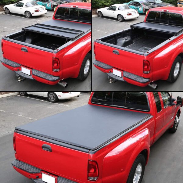 DNA MOTORING Truck Bed Soft Tri-Fold Adjustable Tonneau Cover Compatible with 94-04 S10 / Sonoma 6 Feet Fleetside Bed, TTC-TRISOFT-040 - Image 6