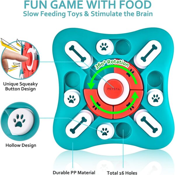 Dog Puzzle Toys, Treat Dispensing Dog Enrichment Toys for IQ Training and Brain Stimulation, Interactive Mentally Stimulating Toys as Gifts for Puppies, Cats, Dogs - Image 4