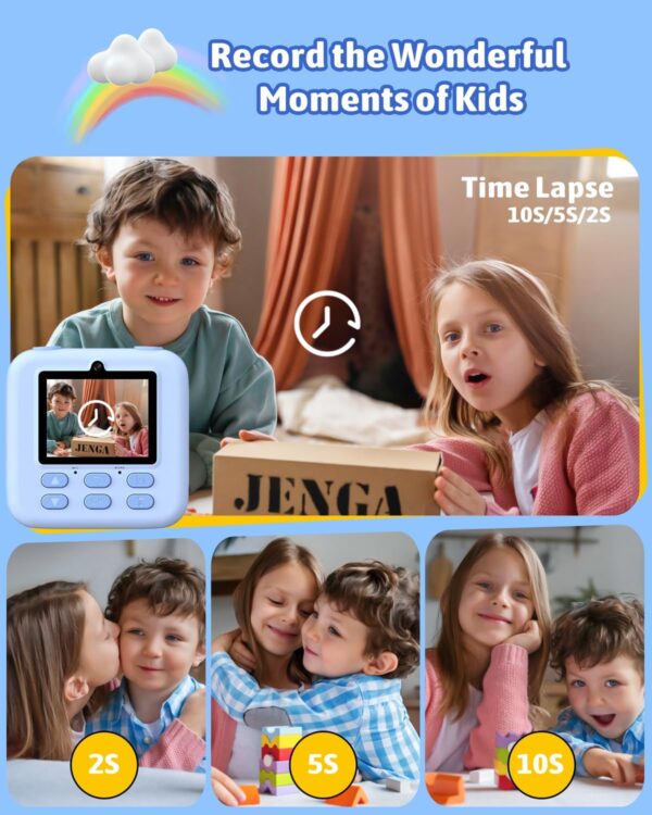 Mgaolo Kids Camera Instant Print Photo,Children Digital Camera Toys Gift with HD Video for Girls Boys 3-12 Age,Chritmas Birthday Festival Present for 3 4 5 6 7 8 9 Year Old Child (Blue) - Image 7