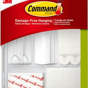 Command Picture Hanging Kit, Various Sized Picture Hanging Hooks and Strips to Hang Up to 15 Pictures, Indoor Use, Decorate Damage-Free,White