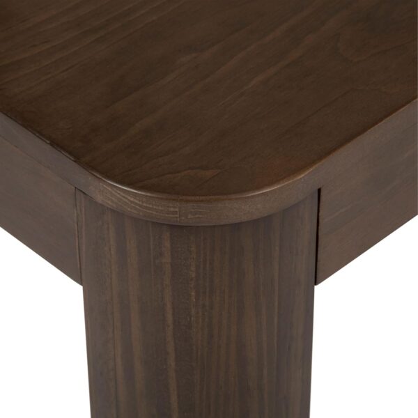 Plank+Beam Modern Rounded Coffee Table, 54 Inch, Solid Wood Contemporary Center Table for Living Room, Rectangle Tea Table, Walnut - Image 4