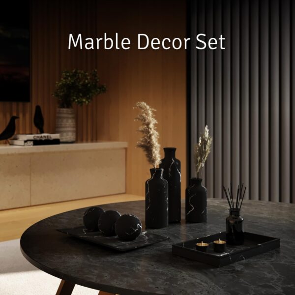 Creative Scents Matte Black Home Decor Bowl and Orb Set - Coffee Table Decor for Living Room - Centerpiece Table Decorations for Dining Table, Kitchen Counter, Foyer - Elegant House Decoration - Image 7