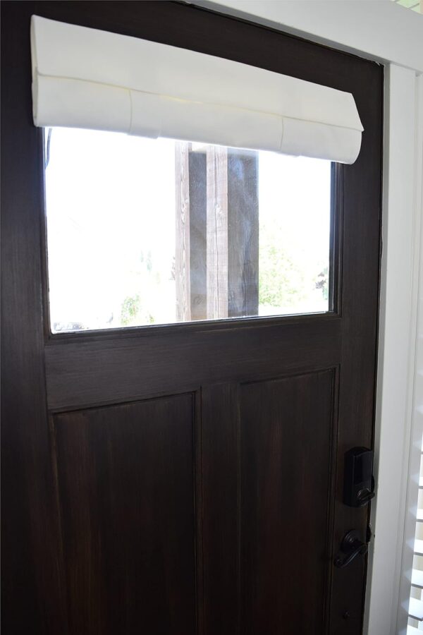 Small Front Door Curtain Washable (25"w x 20"L Bright White) - Image 3