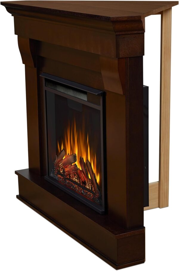 Real Flame Chateau 41" Corner Electric Fireplace with Mantel for Living Room or Bedroom, Replaceable Fireplace Insert Heater, Realistic Log and Flame Effect, Remote Control, Timer. - Image 6