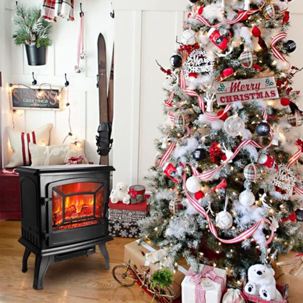 Winado Electric Fireplace, 20” Stove Heater with Realistic Flame, Adjustable Heating Mode, CSA Certified - Overheating Safety Protection for Living Room& Bedroom& Office, 120V 1400W, Black - Image 6