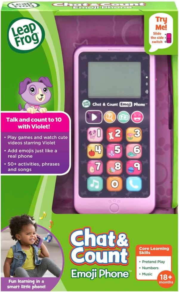 LeapFrog Chat and Count Emoji Phone, Purple - Image 7