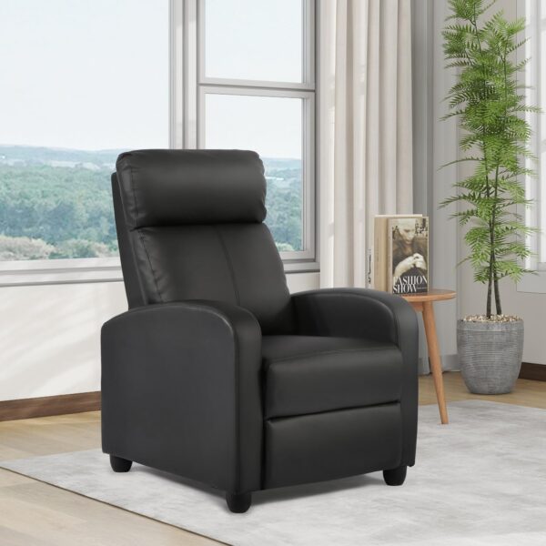 FDW Recliner Chair Home Theater Seating Reclining Sofa Push Back Recliner with Lumbar Support and Padded Seat Backrest for Living Room - Image 4