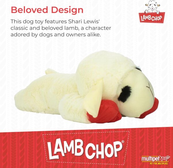 Multipet Officially Licensed Lamb Chop Jumbo White Plush Dog Toy, 24-Inch - Image 2