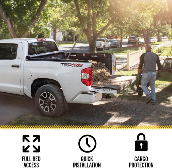RealTruck TruXedo TruXport Soft Roll Up Truck Bed Tonneau Cover | 297401 | Fits 2016 - 2024 Nissan Titan w/Track System 5' 7" Bed (67") - Image 6