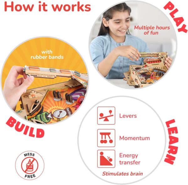 Smartivity Pinball Machine Toy for Kids Ages 8-14 Years old | Global Award Winning Arcade Game| Cool Birthday Gifts Ideas for Boys & Girls| DIY STEM Toys for 8,10,11,12,13,14I Wooden Engineering Games - Image 2