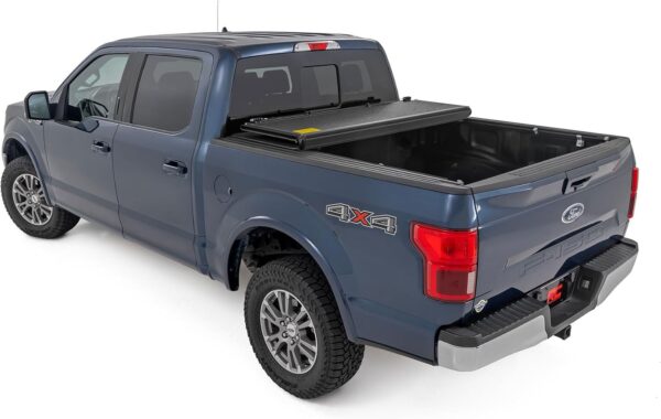 Rough Country Hard Low Profile Tri-Fold Truck Bed Tonneau Cover for Ford F-150 (2021-2024) - Fits 5'7" (67.1") Bed - Image 4